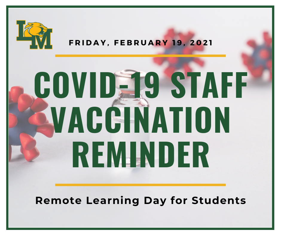 COVID-19 staff vaccination reminder